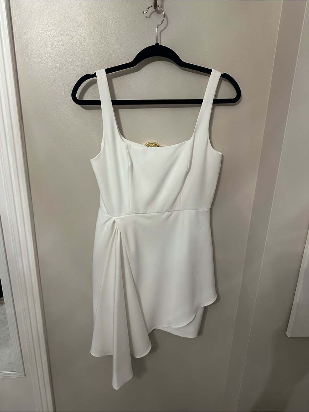 Gianni Bini White Draped Mini Dress